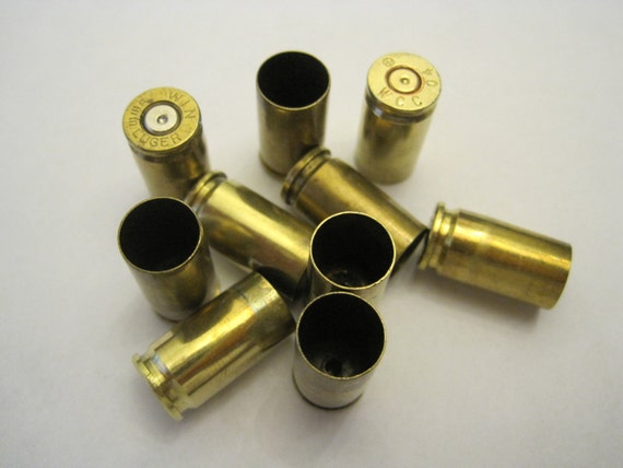 Lot of 10 9mm fired shell casings for by BallisticJewelry on Etsy