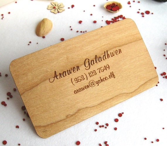 Engraved wood business cards 100 wooden business cards wood