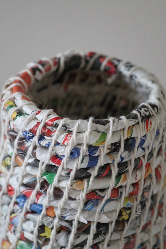 Upcycled Waste Paper Basket Junk Mail / by FindYourHappyDesign