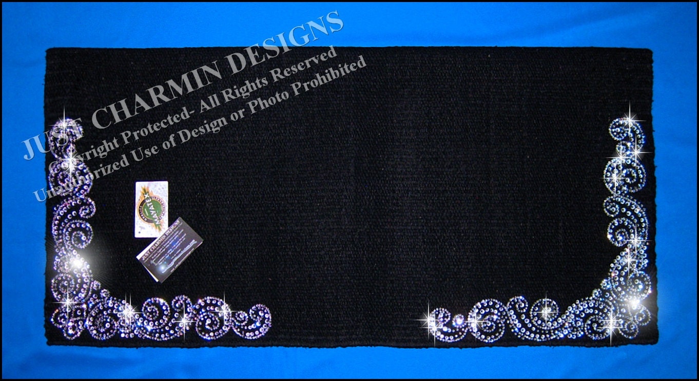 JCD Crystal Bling Horse Show Saddle Blanket Pad 4Western