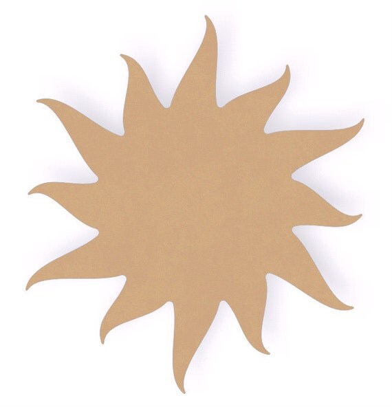 12 inch Sun Wood Craft Cutout Shapes