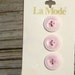 Small pink and white Vintage Buttons on Cards, 3 buttons per card