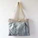 ANCHORS AWEIGH Nautical Subtle Blue Stripe Partially Recycled Handbag