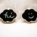 5 Cloud Chalkboard Labels / Clips - Black Board Labels for Weddings, Parties