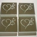 I Heart You - Etched Mirror Coasters Set of 4
