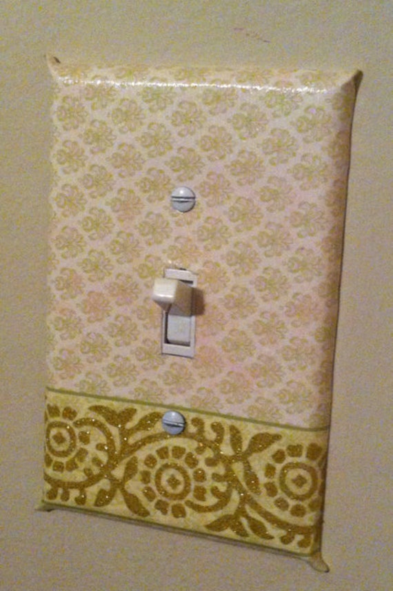 Items similar to Custom Classy Light Switch Plate Cover, Green, Beige