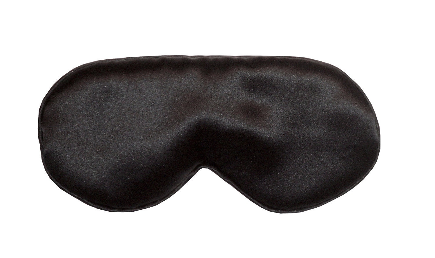 Black silk eye mask with ear loops