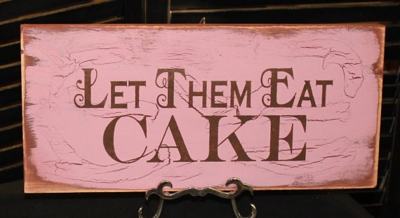Items similar to Let Them Eat CAKE Sign//Photo Prop/Damask ...