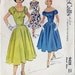 McCall's 9428 Vintage 1950s Off Shoulder Evening or Cocktail Dress Sewing Pattern Sz 12