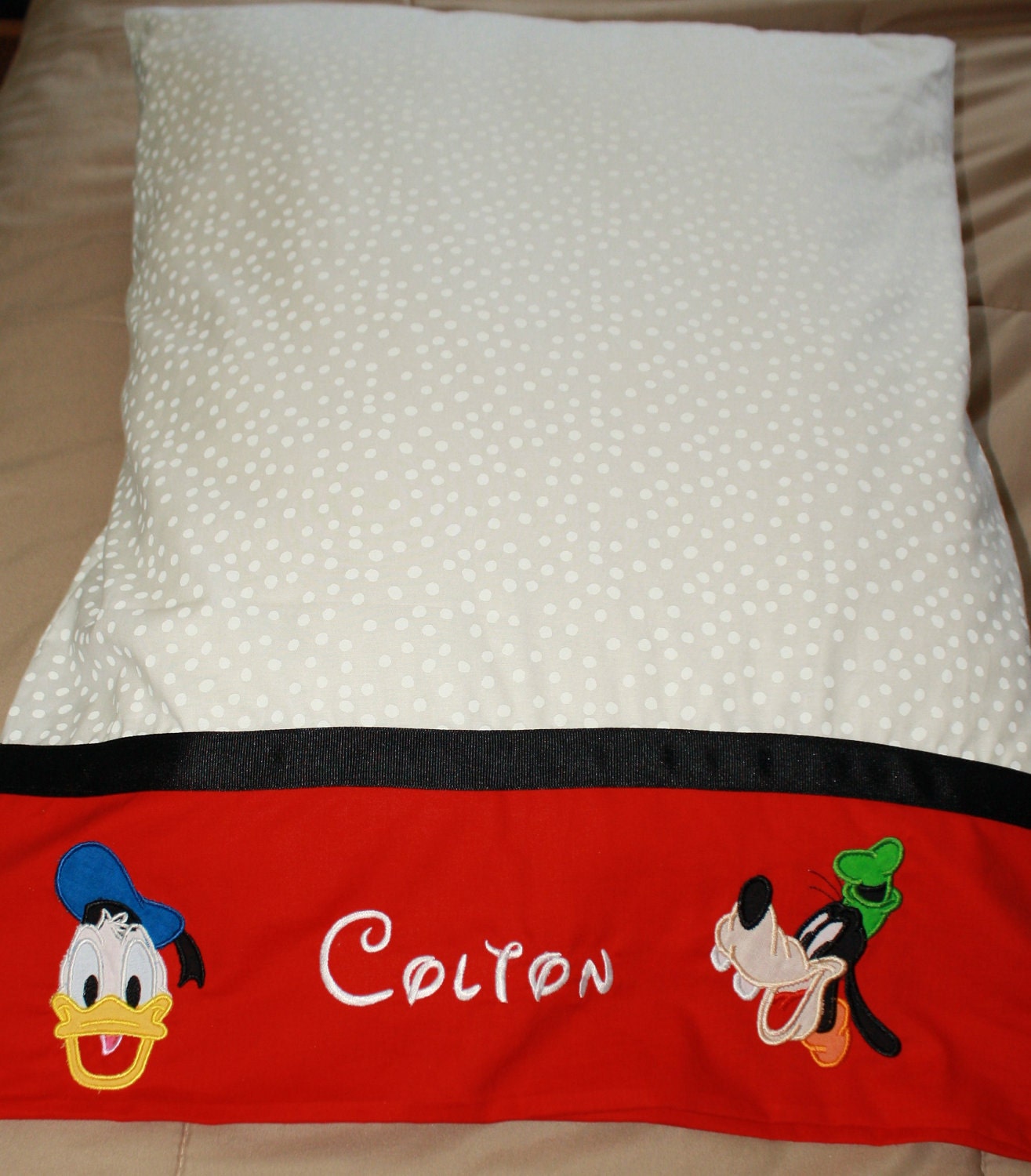 Disney Character Cruise Personalized Autograph Pillowcase