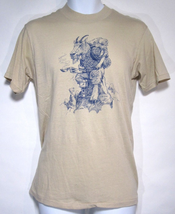 Vintage Nicholson Mountain Goat T-Shirt Sz.S or M 1970's