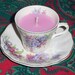 Victorian garden mini tea cup candle