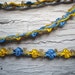 Rare Circa 1920s Vintage Metallic and Floss Flower Trim - 1/4 inch wide - Listing for 18 inches