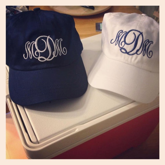 Items similar to Monogrammed Baseball Caps on Etsy