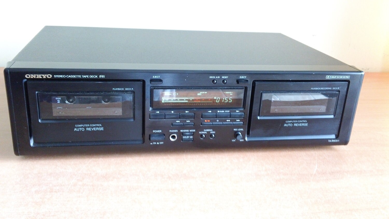 Onkyo TARW311 R1 dual tape cassette deck dolby hx pro