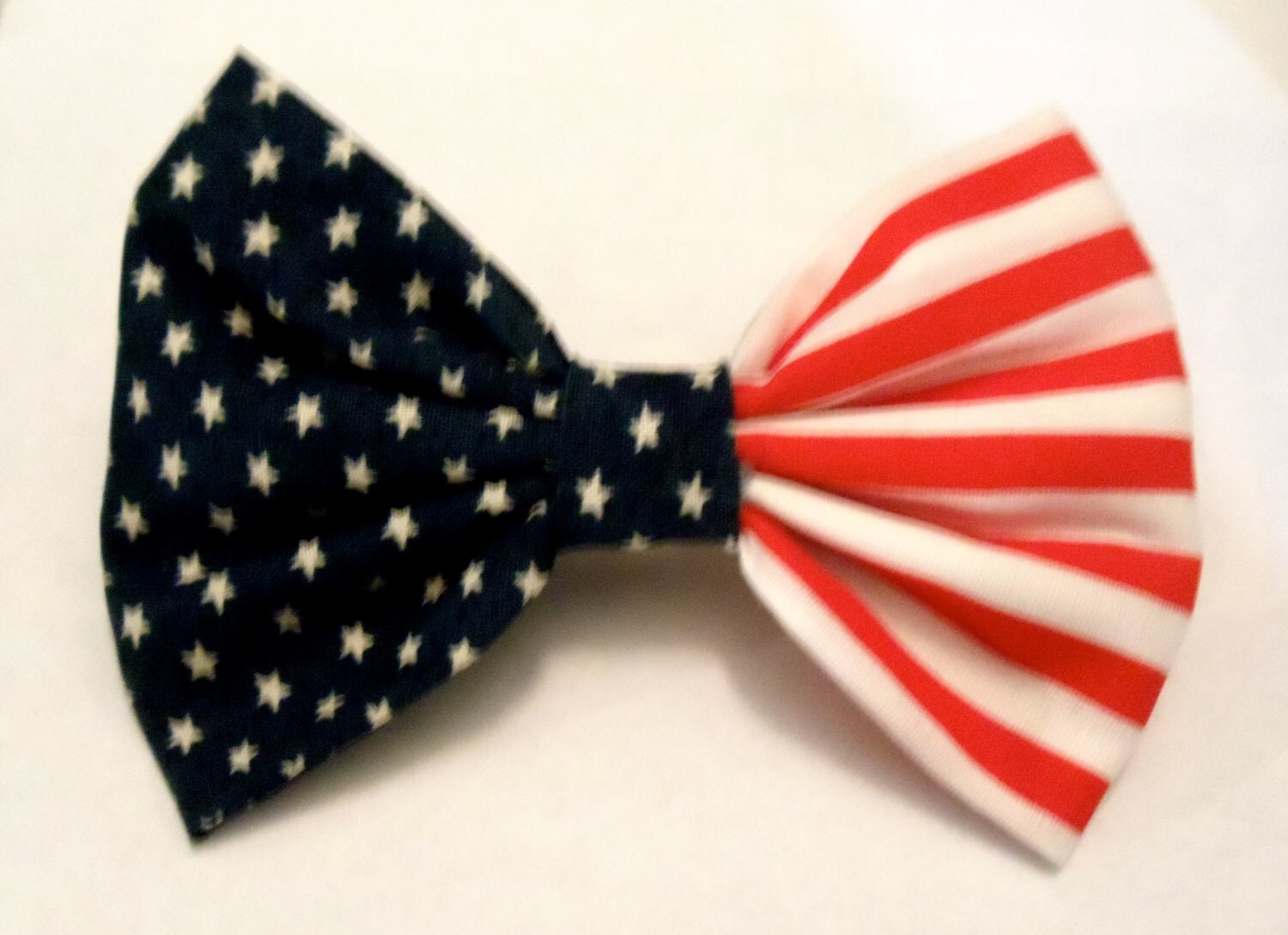 American Flag Fabric Hand sewn Hair bow