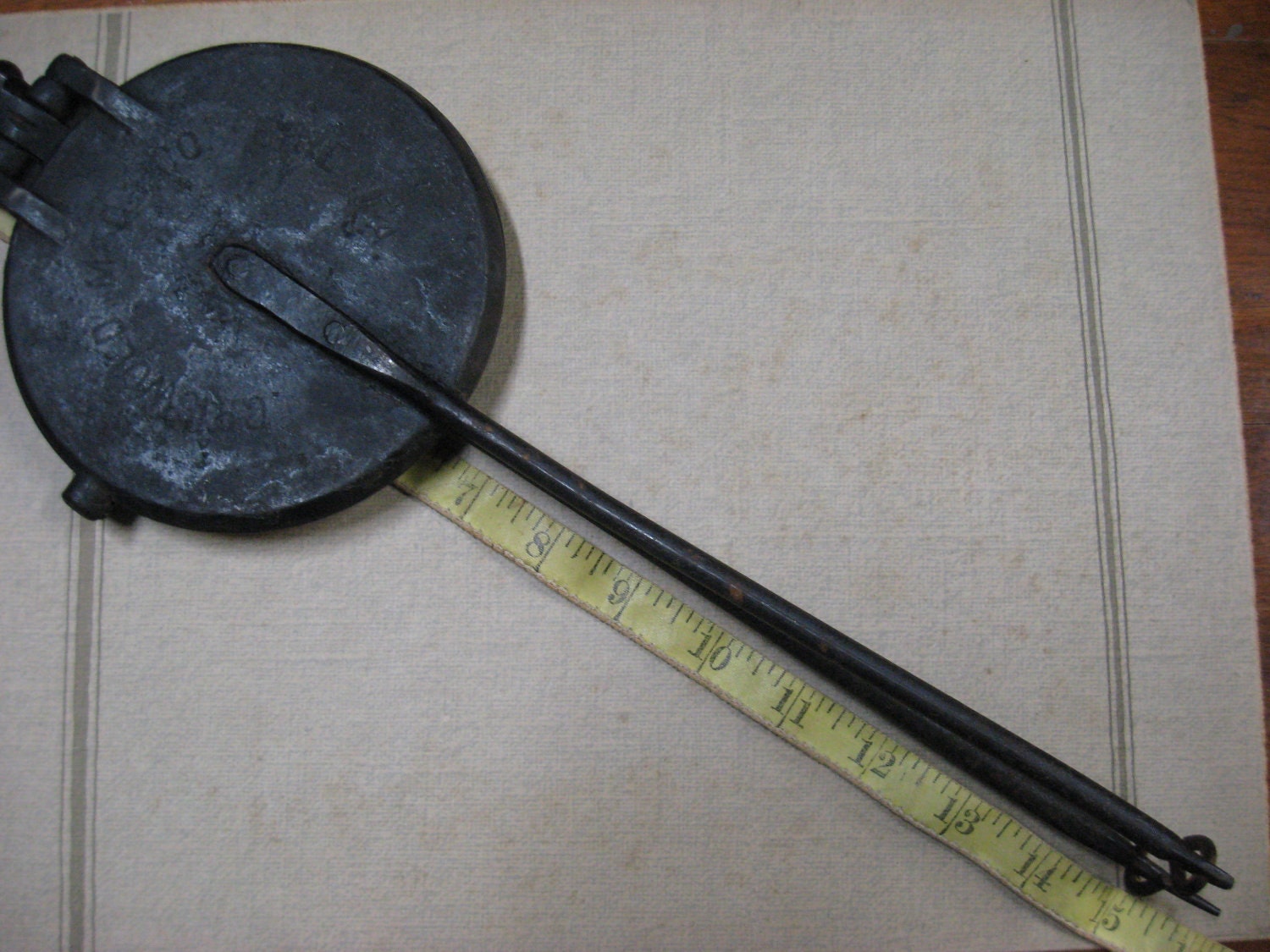 RARE 1880 Griswold Cast Iron Wafer/Pizzelle maker by OneReDunn