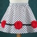 Ring Around the Rosey, circle skirt, ruffled rosettes, PDF sewing pattern, toddler, girls, 2T-10
