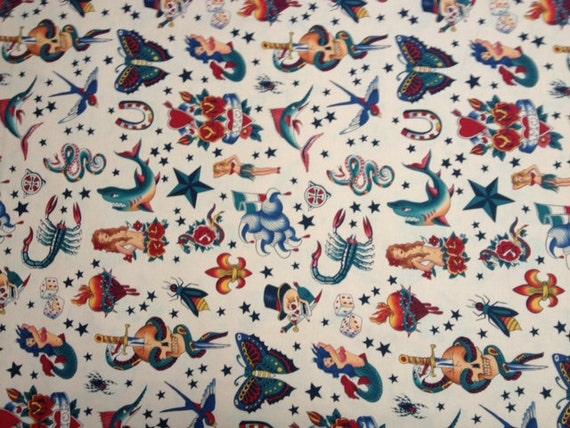 Tattoo Fabric Alexander Henry Cotton Yardage