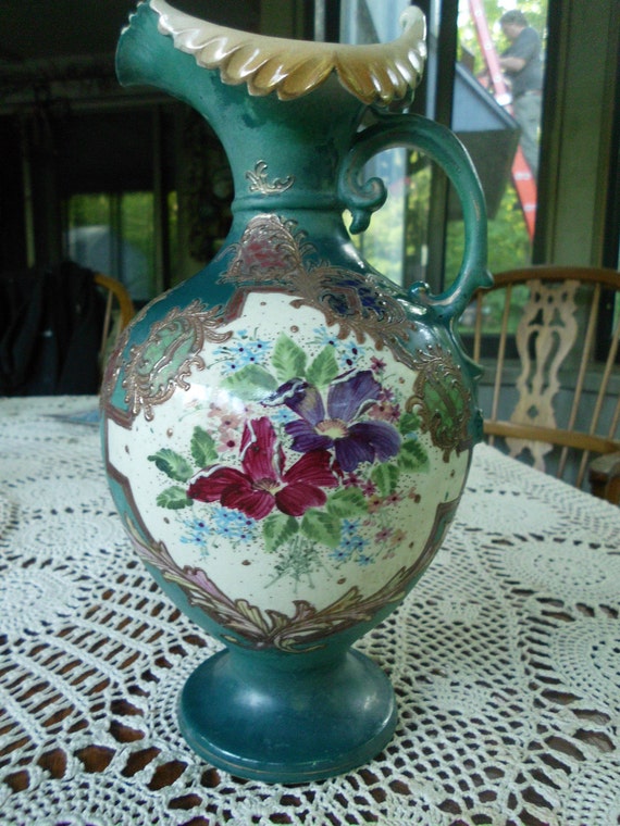 1800s Antique Victorian Vase Urn Antique Ewer by ReVintageLannie