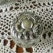 Vanity Silver Glass Trinket Storage Container Avon Shabby Chic