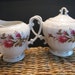 Vintage Royal Rose sugar bowl & creamer set Moss Rose
