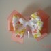 Beautiful Triple Bow Attached to a 3" French Barrette-Girls Hair Barrette-Long Hair Barrettes-Ribbon Bow.