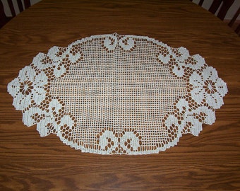 8) "CAMPION" handmade crochet doilies