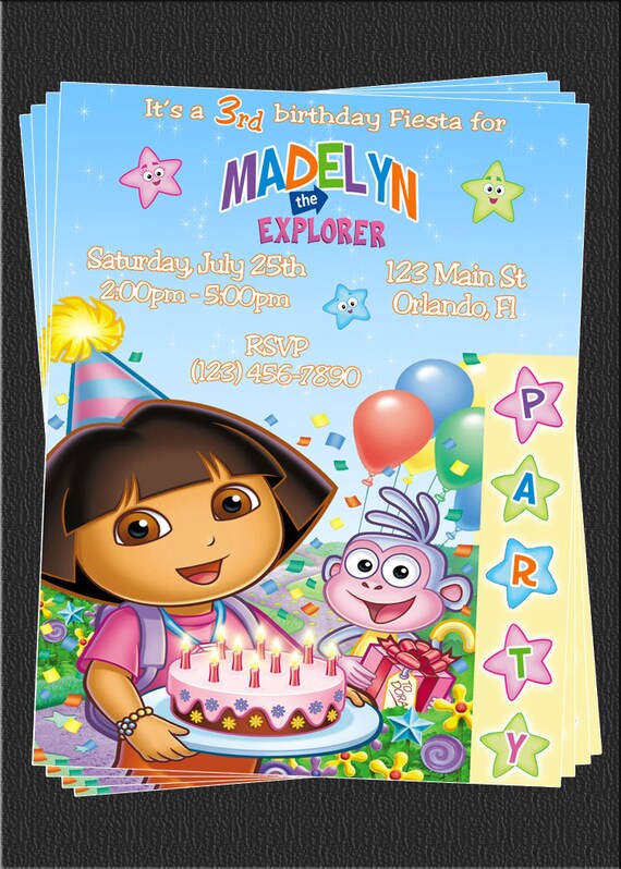 Diy Dora The Explorer Invitations 6