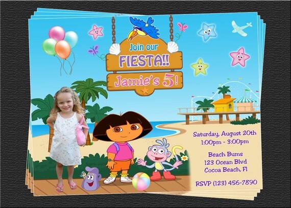 Diy Dora The Explorer Invitations 7