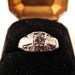 18K White Gold Filigree Art Deco Ring with .25 Carat Diamond