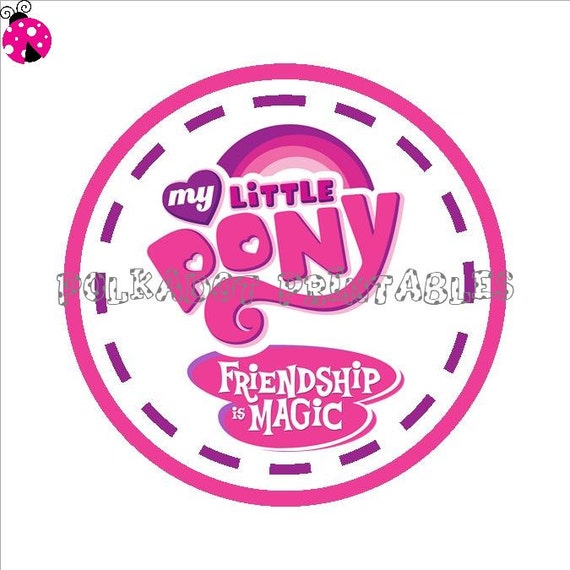 My Little Pony Friendship is Magic 2 Inch Round Cupcake Toppers or Tags - Instant Download - 2 PDFs Il_570xn
