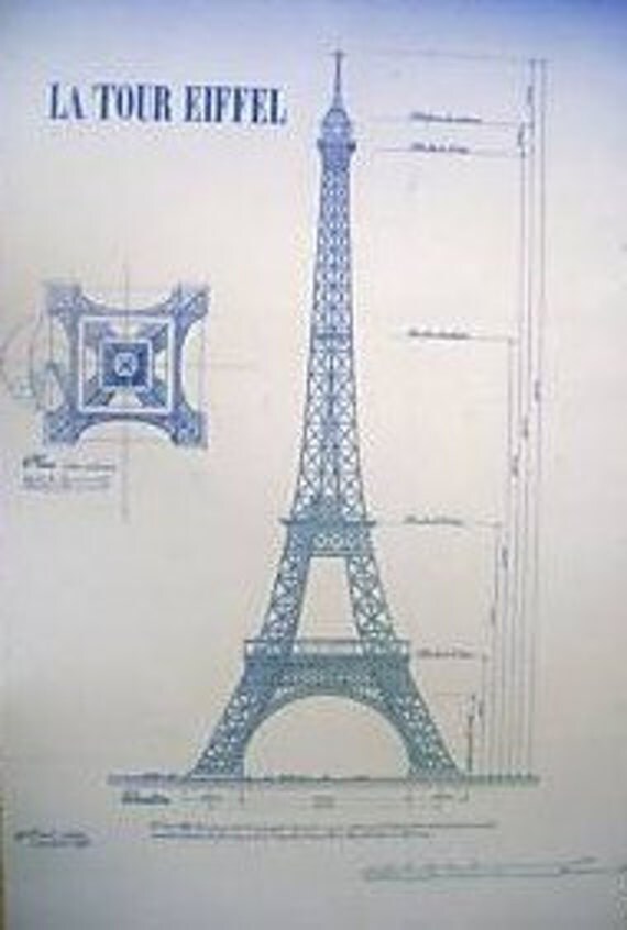 eiffel-tower-blueprint-by-blueprintplace-on-etsy