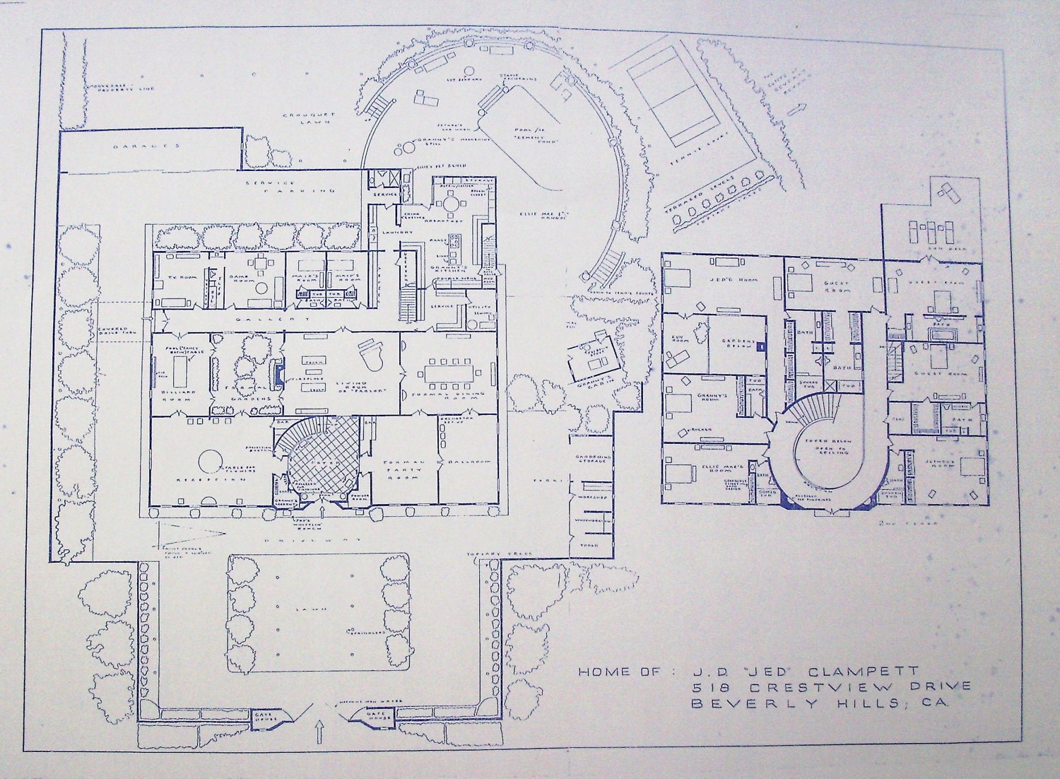 Beverly Hillbillies Mansion Floor Plan Floorplans click