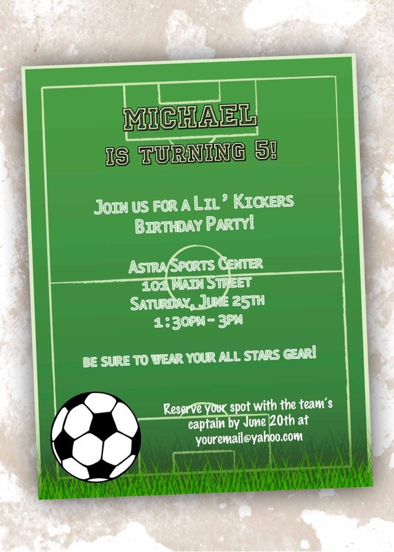 Soccer Theme Party Invitations Printable 6