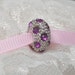 Pink Rhinestone Bead for European Style Bracelets Silvertone Sparkly Bling Bling