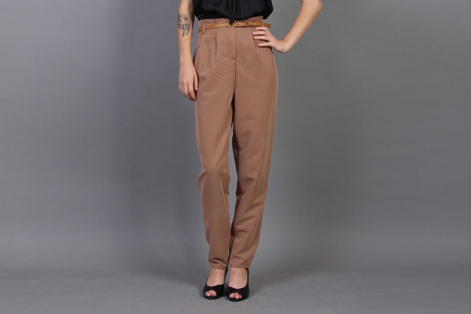 high waisted tailored pants