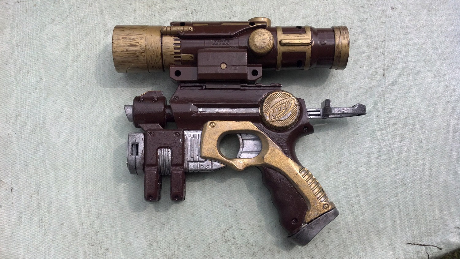 Steampunk Nerf Nite Finder EX-3 Prop Gun