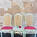 3 Retro Geometric Upcycled Chairs
