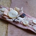 Mixed Media Wool Felt Bracelet with Pin Charm, Buttons, and Lace -- Handmade in Ireland