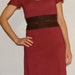 Organic Dresses - Faux obi belt dress made from Organic Bamboo and Cotton- Custom made for you