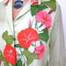 70s Alfred Shaheen Mint Green Dress - Vintage Shirtdress - Celery Green - Orange Blossoms Floral - S to M