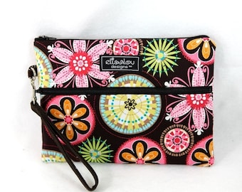 Padded Kindle iPad Mini Nook eReader Wristlet- Carnival