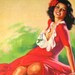 RARE Mutoscope Card Pin Up UNKNOWN ARTIST - Sitting Pretty - Circa 1945