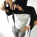 witchy hooded batwing shrug