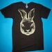 brown t shirt, animal clothing, rabbit, mens brown tee, rabbit tee, 1AEON brown tee with Golden Rabbit - Size mens M