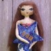 Mermaid Doll Primitive Americana Folk Art Patriotic