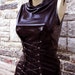 Black pvc lycra lace up diva TOP.. super exquisite and one of a kind.. drapey gothic glam fetish fashion by YOU bad GIRL.. handmade