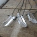 reduced - sterling silver rock crystal quartz necklace - handmade wire wrapped crystal gemstone prism necklace