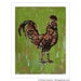 Green Chicken Painting / Farmhouse Kitchen Print / 11 x 14